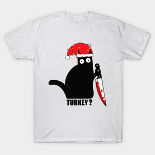 Christmas Turkey Cat T-Shirt